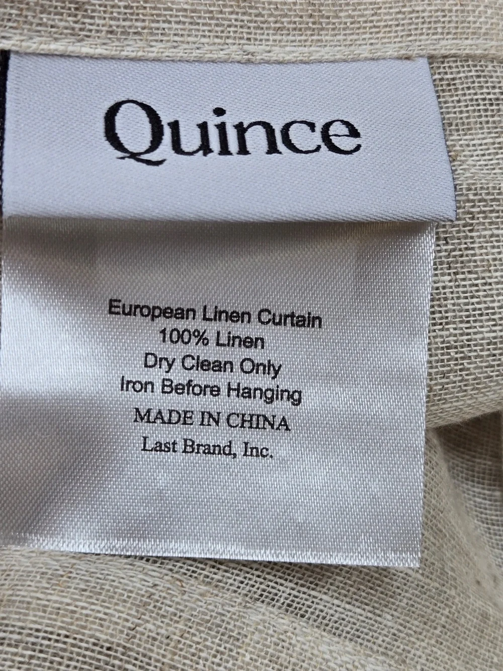 NWOT QUINCE Set Of 4 48x108 European Linen Sheer Curtains Flax 9960